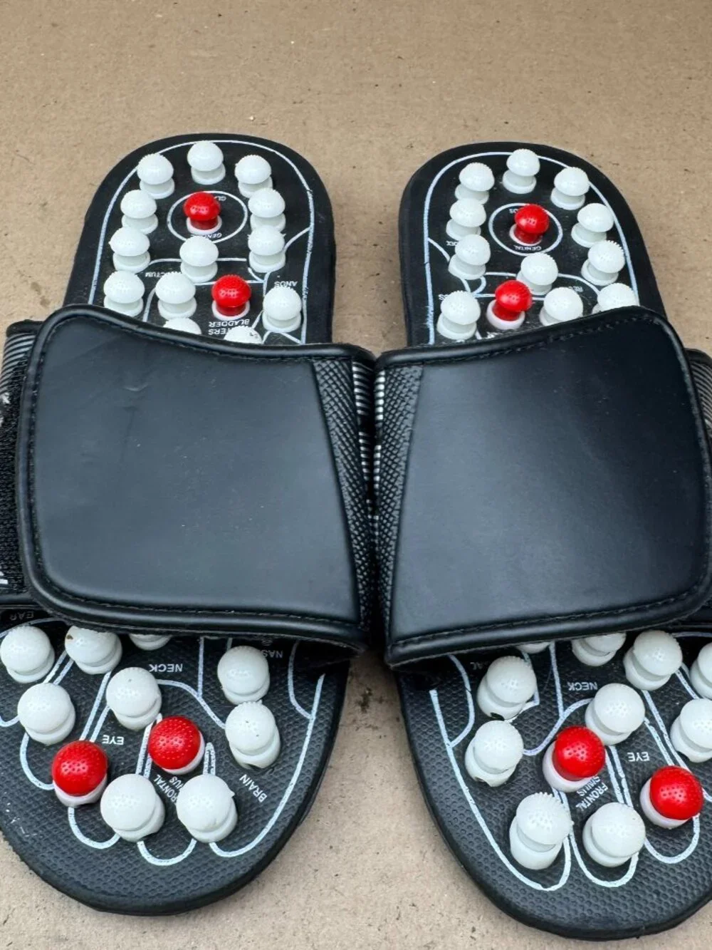 Men's Acupressure Reflexology Massage Slippers Sandal Size US 9 / 9.5